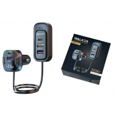 Сетевое зарядное устройство WALKER  WCR-75,100Вт, с удлинителем 1.5м, Type-Cx2, USBx3