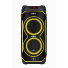 Колонка NDR-1808, Bluetooth,74,5см, дин. 2шт/8",100Вт, пульт,2беспр.микрофона, подсветка