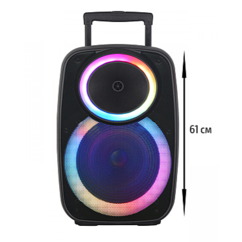 Колонка NDR-A55, Bluetooth, 61см, дин.1шт/15", 40Вт, пульт, беспр. микр, подсветка
