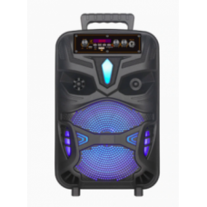 Колонка NDR-P55, Bluetooth, 38см, дин.1шт/8", 20Вт, пульт, микрофон, подсветка