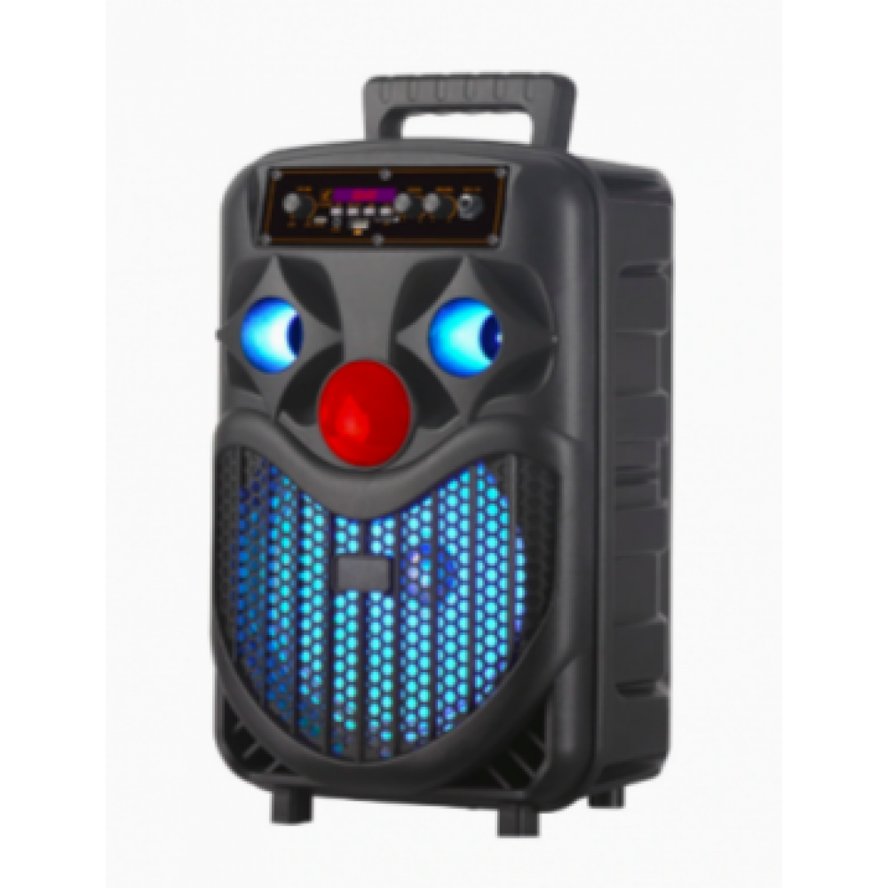 Колонка NDR-P66, Bluetooth, 38см, дин.1шт/8", 20Вт, пульт, микрофон, подсветка