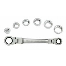 Ключ трещоточный накидной с насадками 7 предметов WP202569