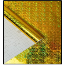 Пленка самоклеющаяся 45см*8м жёлтая голограф. Axelfix (LB-031В)