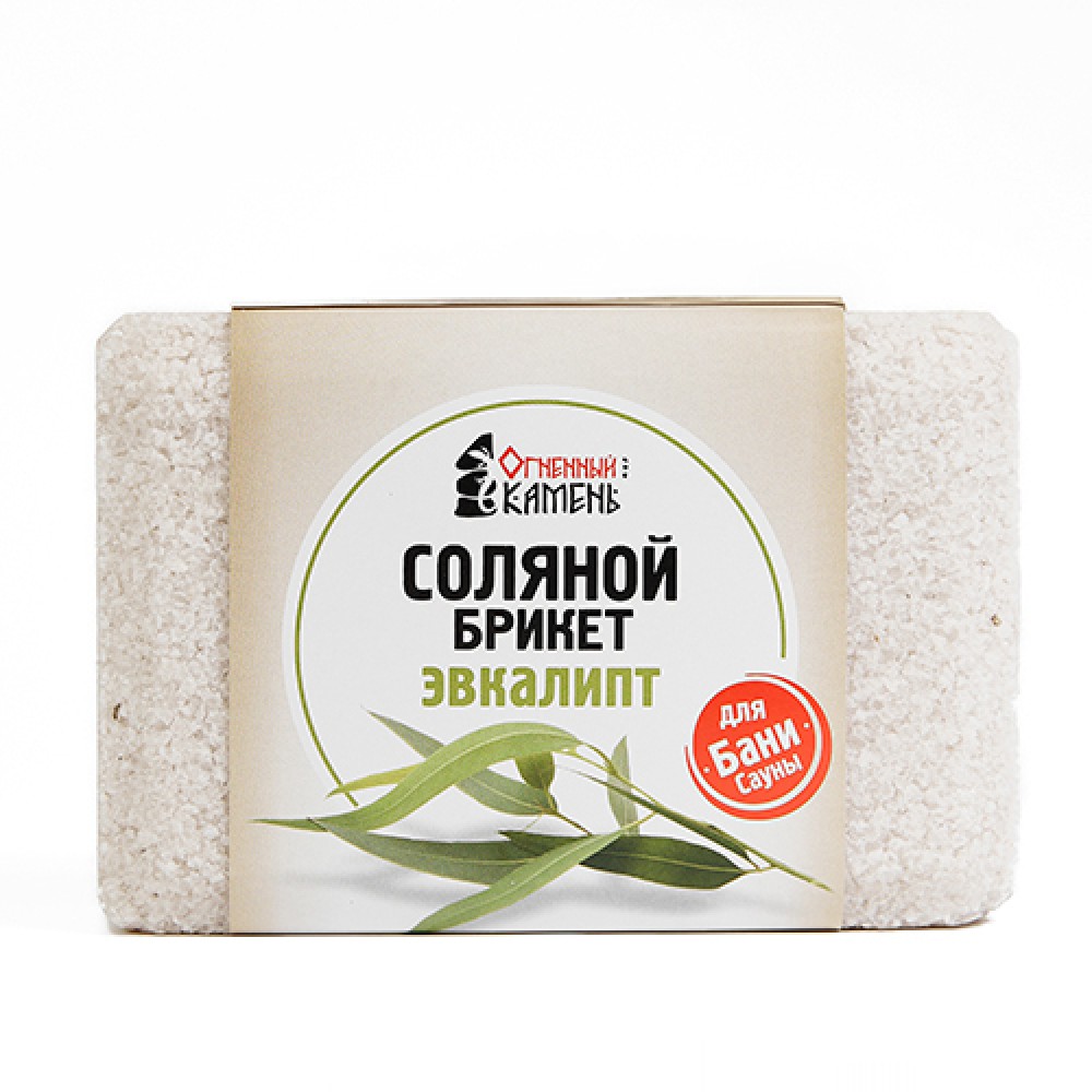 Брикет из соли для бани и сауны Огненный камень Эвкалипт 16шт/уп
