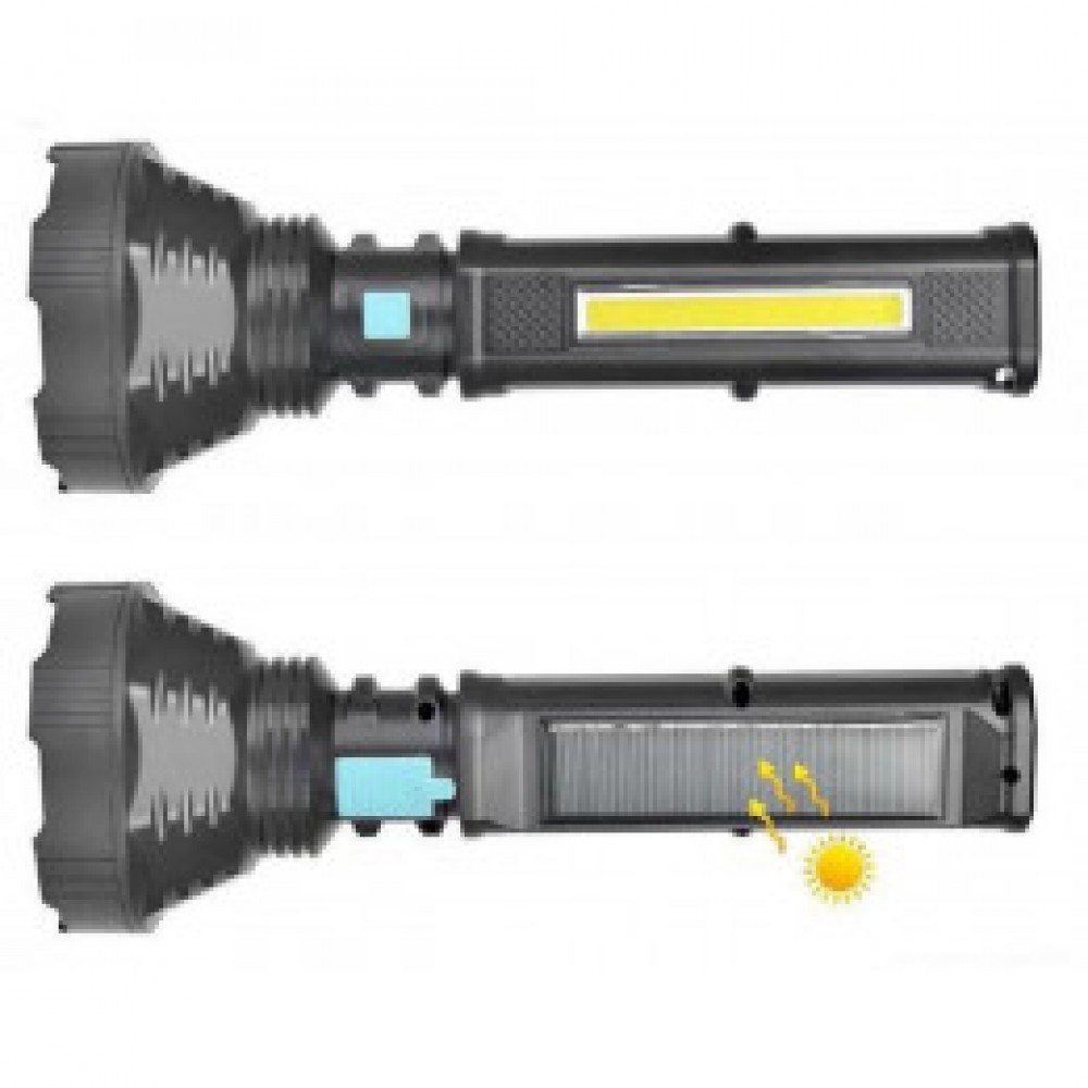 Фонарик+аккумулятор+солнечная зарядка+зарядка Micro STD-1118