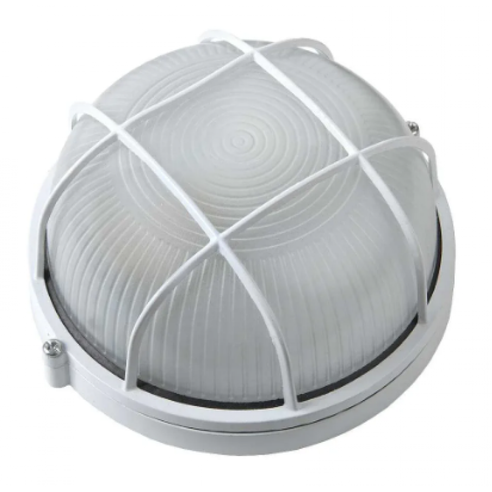 Светильник под лампу ЖКХ НБП/НПП 1302 круг белый с реш. General GCF-R-E27-60-IP65 437722 Светильник под лампу ЖКХ НБП/НПП 1302 круг белый с реш. General GCF-R-E27-60-IP65 437722