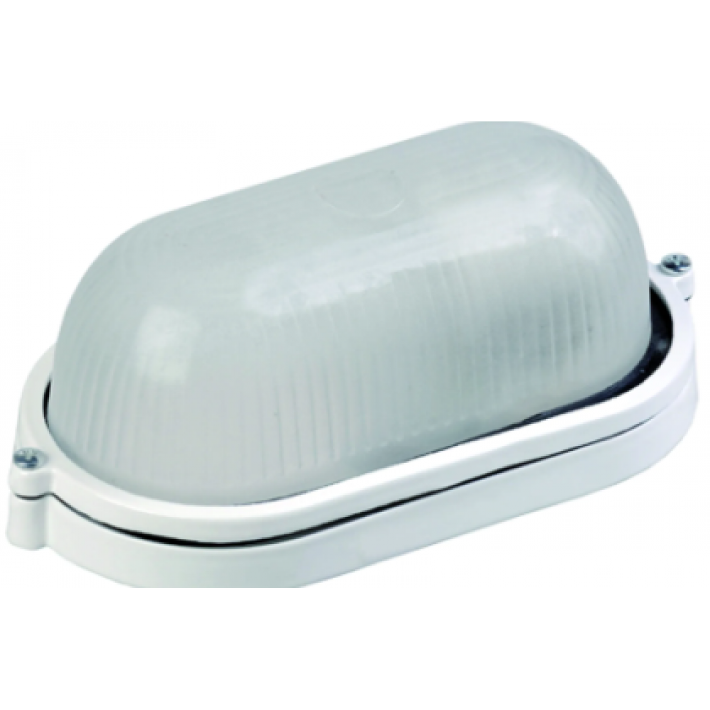 Светильник под лампу ЖКХ НБП/НПП 1401 овал белый без реш. General GCF-O-E27-60-IP65 437725