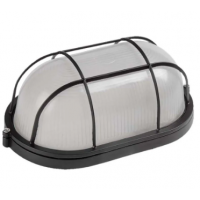 Светильник под лампу ЖКХ НБП/НПП 1402 овал черный с реш. General GCF-O-E27-60-IP65 437728