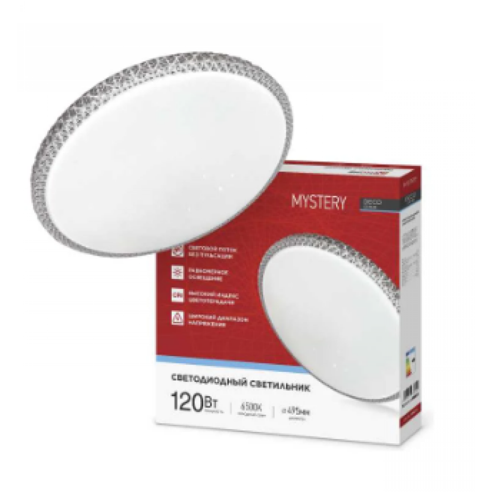 Светильник светодиодный DECO MYSTERY 120Вт 230В 6500К 12600Лм 500х73мм