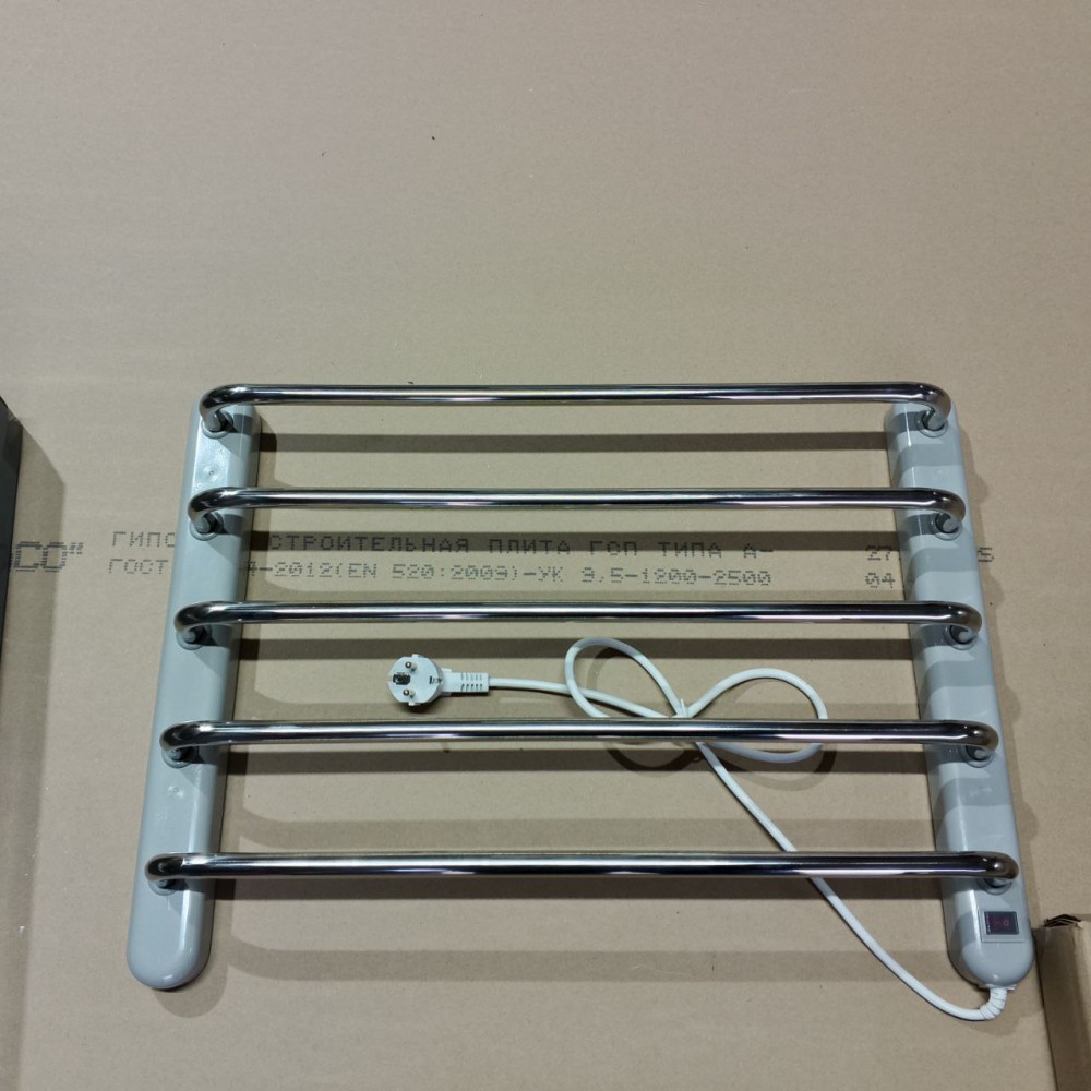 Полотенцесушитель элекрический 600х450 60W Л серый Полотенцесушитель элекрический 600х450 60W Л серый