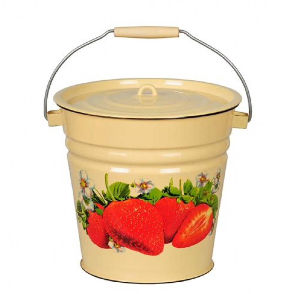 Ведро эмалированное 12л с крышкой 