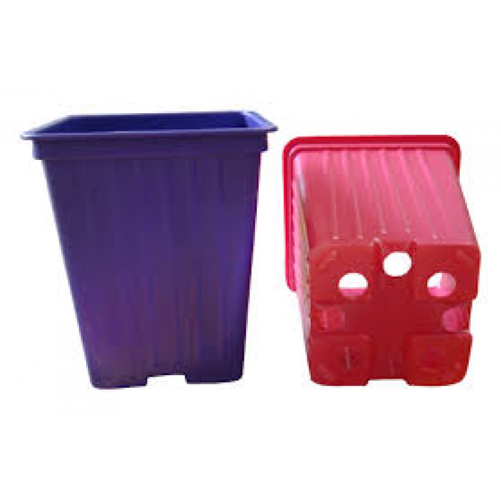 Набор стаканов для рассады 10 шт 250мл 7*7*6,5см квадратный розовый