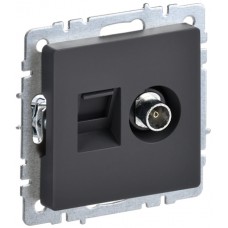 Розетка 2-я TV+RJ45 РТВ/РК12-БрГ граф ИЭК