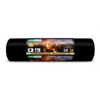 Мешки для мусора    35л. 15шт. 50х60см,30мкм черные Силачи (18) sil3515515