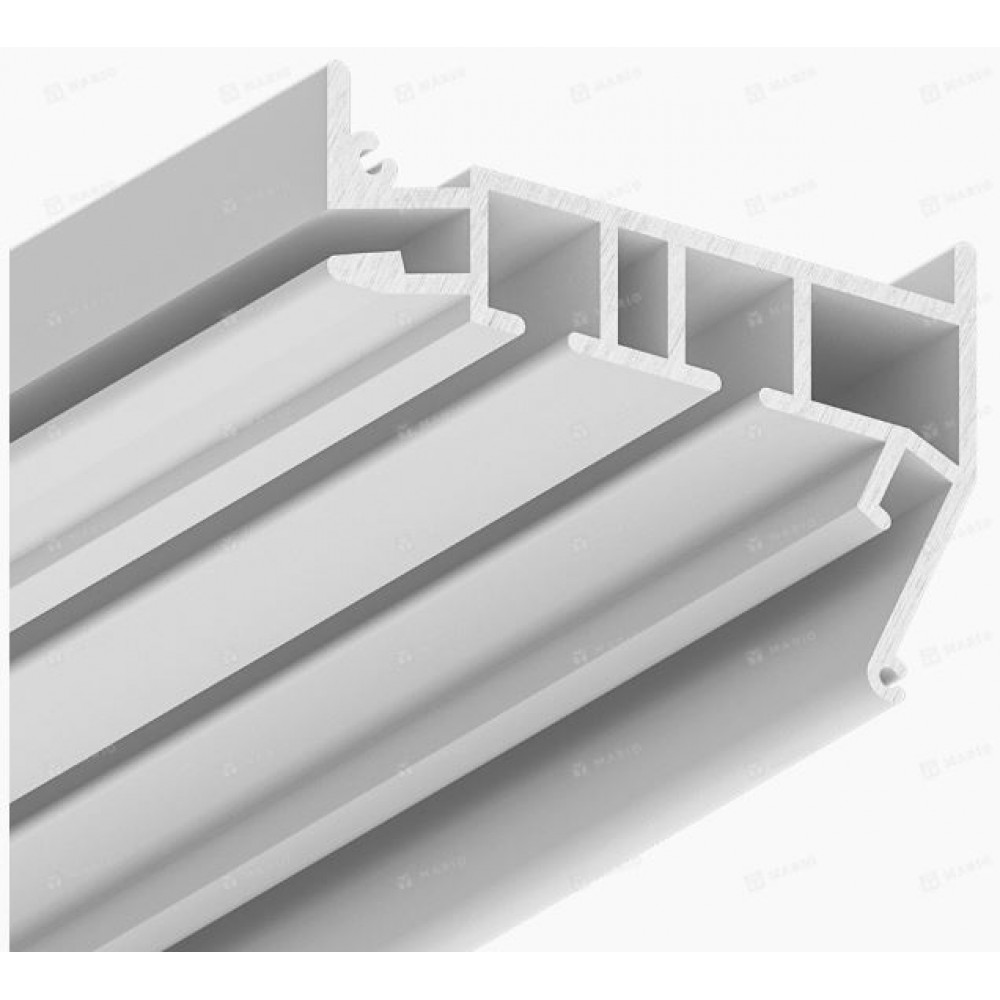 Шина потолочная ПК-15 для натяжн.потолка 2-рядная 350см ПВХ белый