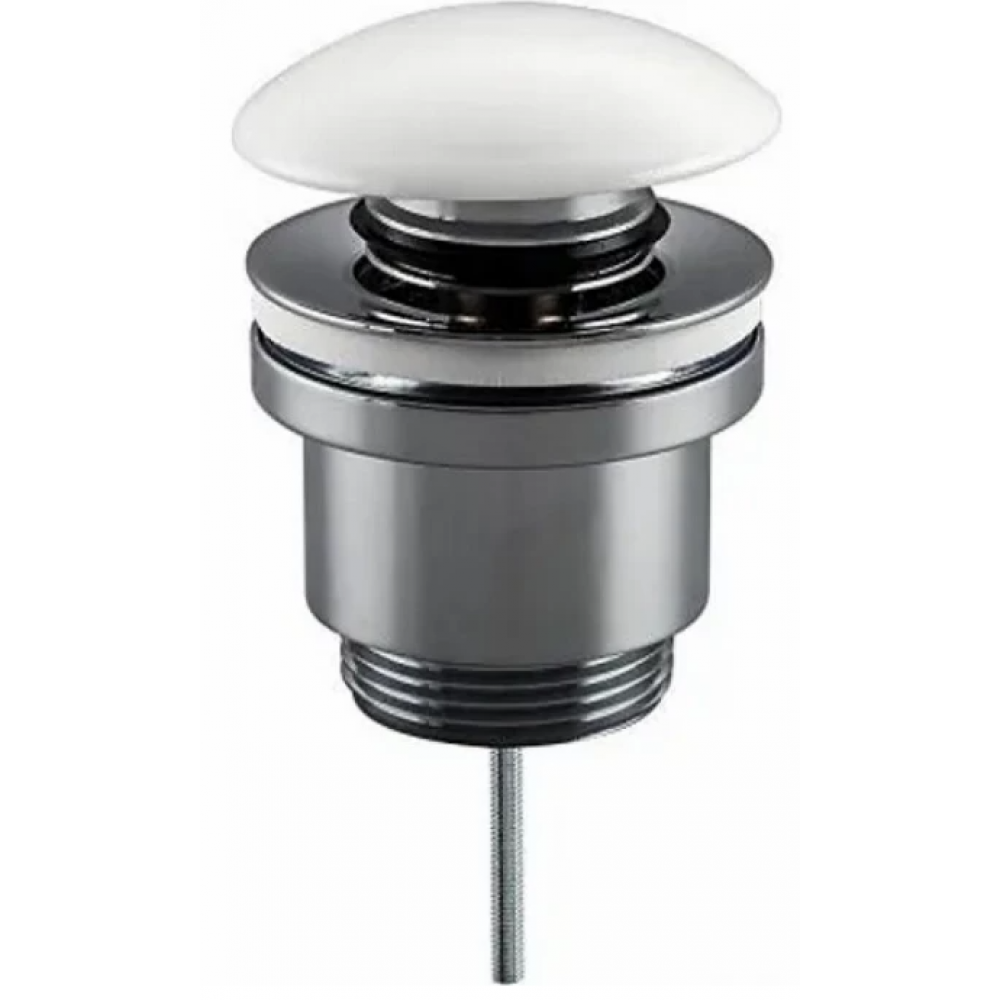 Донный клапан Хром автомат с белой крышкой Frap F62-8