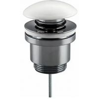 Донный клапан Хром автомат с белой крышкой Frap F62-8