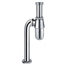 Сифон для раковины без выпуска Хром с выходом в пол Frap F81