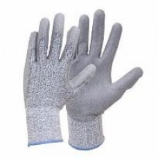 Перчатки х/б с полиуретановым покрытием ладони антипорез 5 класс