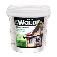 Пропитка для защиты древесины декоративная акриловая WALD махагон 1 л (8шт/уп)