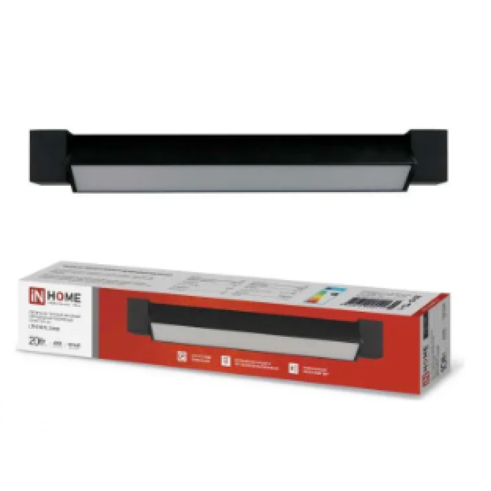 Светильник трековый линейный светодиодный поворотный LTR- 01R-TL 20Вт 4000К 2000Лм 345мм черный Светильник трековый линейный светодиодный поворотный LTR- 01R-TL 20Вт 4000К 2000Лм 345мм черный