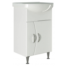 Тумба Корнер с умывальником правая серая ХХХ АКЦИЯ