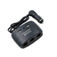 Разветвитель автоприкуривателя 1511 с кабелем на 3-port 2-usb Olesson A779