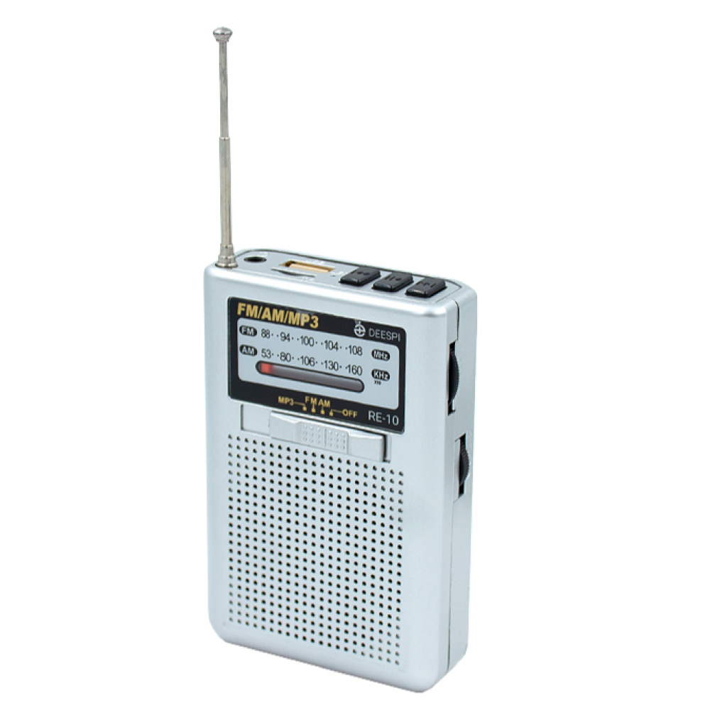 Портативная колонка RE-10 AM/FM/BT/USB/AUX/MicroSD  Deespi S1204