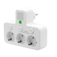 Тройник-ночник NO:8623L 2500W-10А/250V SP-439