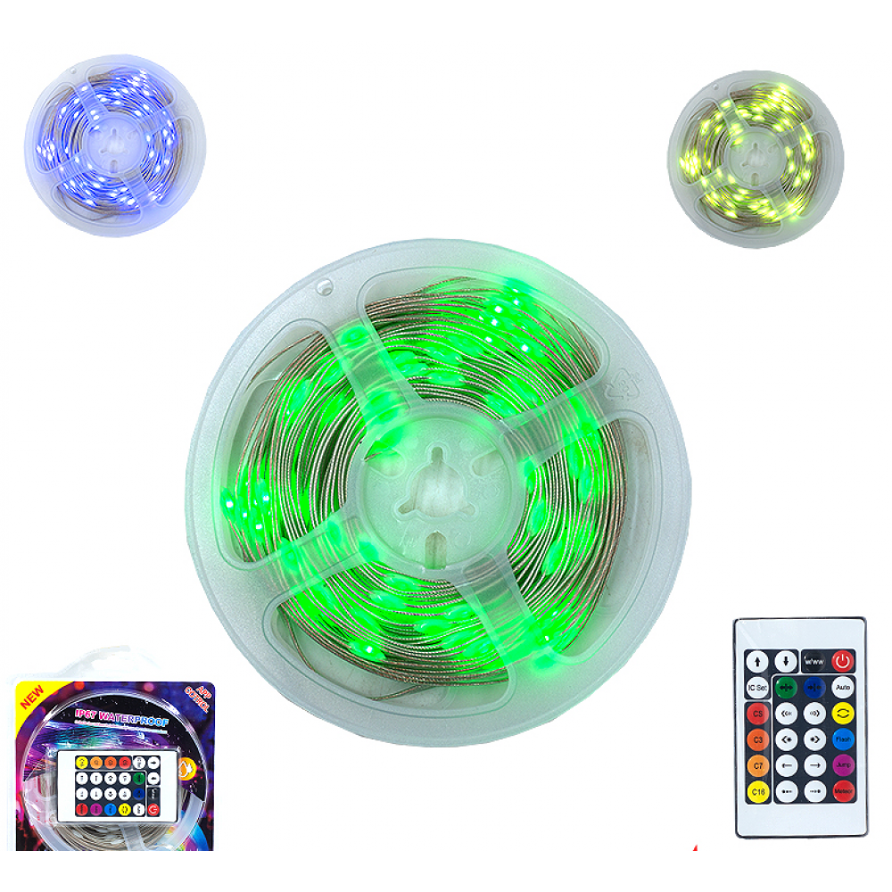 Светодиодная лента RGB-USB-Bluetooth-IP67 (комплект 10метров+пульт) SP-04612