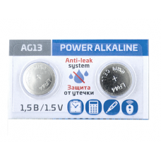 Батарейка AG13 BL 10 Alkaline 1.5V круглая GoPower SP-04225