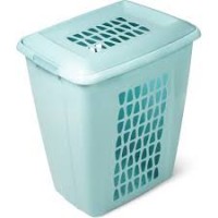 Корзина для белья 60л Молетта бирюзовая 974-131