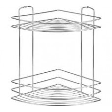 Полка д/ванной угловая 2 яруса BASIC Рыжий кот хром 111175