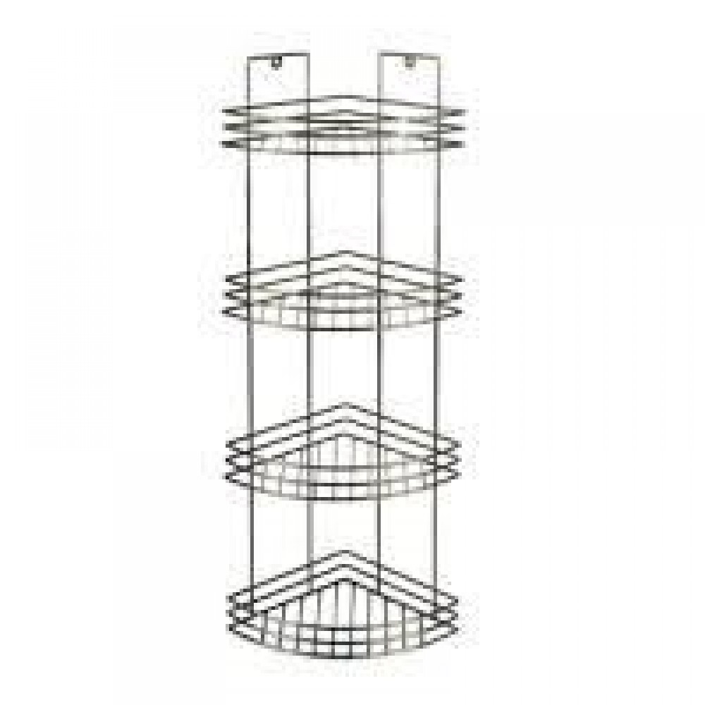 Полка д/ванной угловая 4 яруса BASIC Рыжий кот хром 111181 Полка д/ванной угловая 4 яруса BASIC Рыжий кот хром 111181