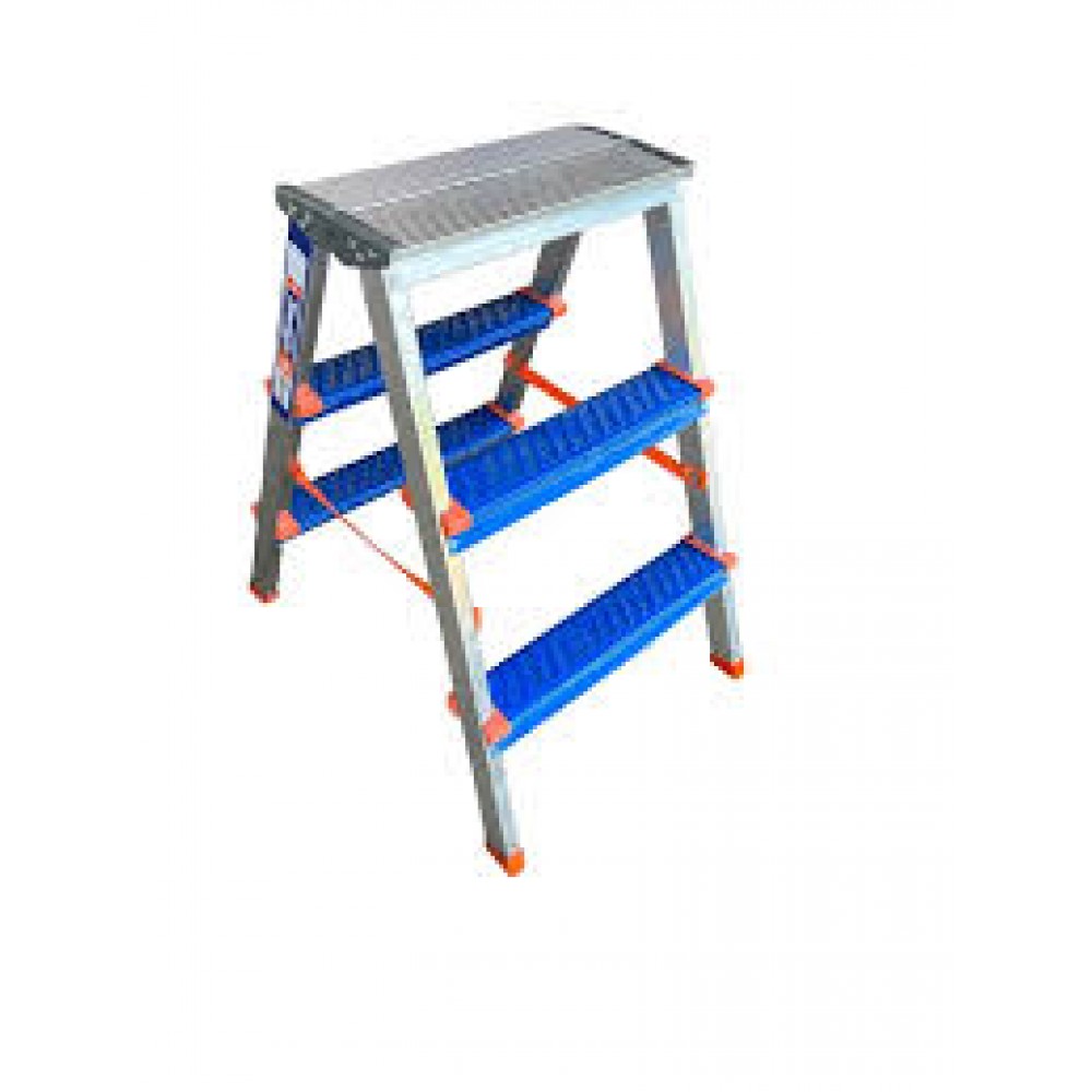 Стремянка алюм двусторонняя 3+3 Color 3303