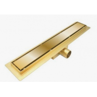 Трап для душевой линейный  700мм х 70мм глянцевое золото TIM