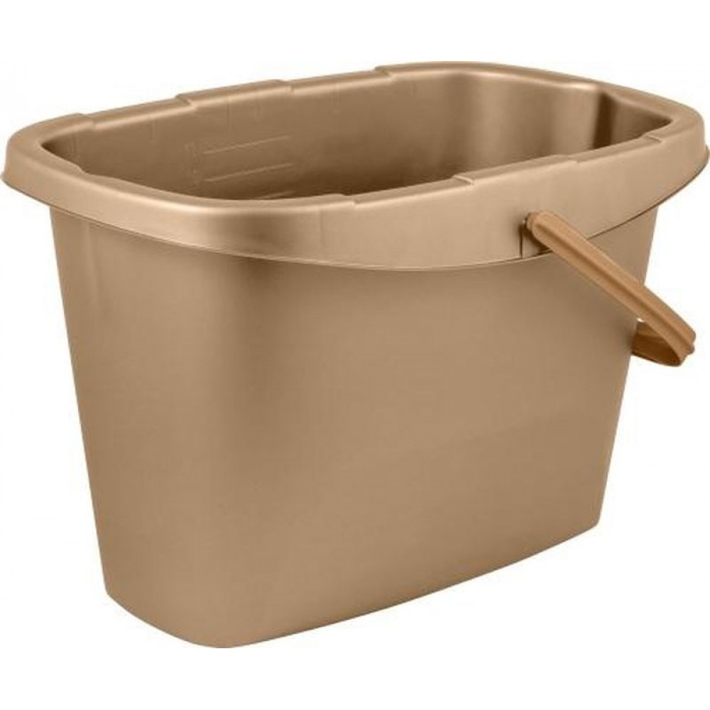 Ведро 13л прямоуг Wood сливочный/бук SC500710000