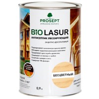 Лак- Антисептик лессирующий защитно-декоративный Бесцветный PROSEPT BIO LAZUR 0.9л (031-09)