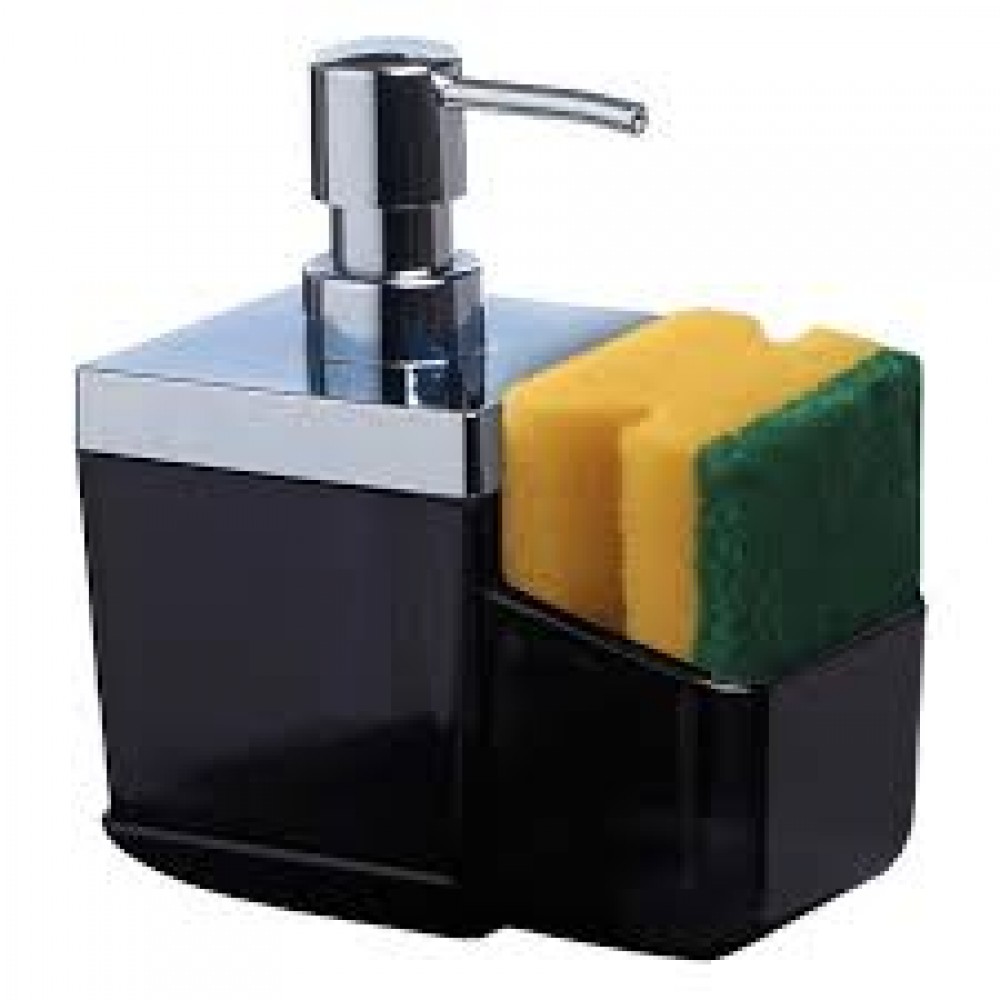 Дозатор для кухни с секцией для губки серый Toskana 