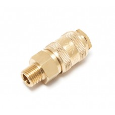 Быстроразъем пневматический с клапаном с наружной резьбой 3/8" (латунь) BSE1-3SM