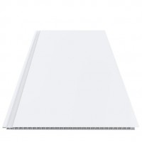 Панель ПВХ 2,7 х 0,375 х 0,08 Белый лак,  6шт/6,075м2/уп