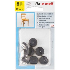 Пункт (подпятник) метал. с гвоздем  Д18мм, 8шт/1пач, серый, 246120