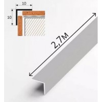 Угол ПВХ 10*10 мм 2,7м светло-серый