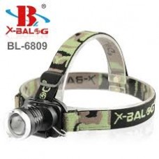 Фонарик налобный+аккум.+зарядка от сети+авто BL-6809-XPE