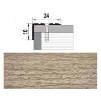 Профиль алюминиевый Д 3 (1,8м) дуб белёный 087, 24х18мм