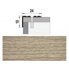 Профиль алюминиевый Д  3 (1,8м) дуб белёный 087, 24х18мм