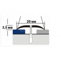 Профиль алюминиевый А 20 (1,8м) серебро;19,5мм