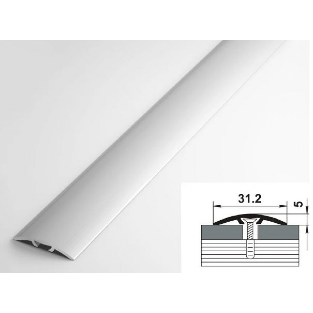 Профиль алюминиевый В 1 (1,8м) серебро, 31,2мм Профиль алюминиевый В 1 (1,8м) серебро, 31,2мм