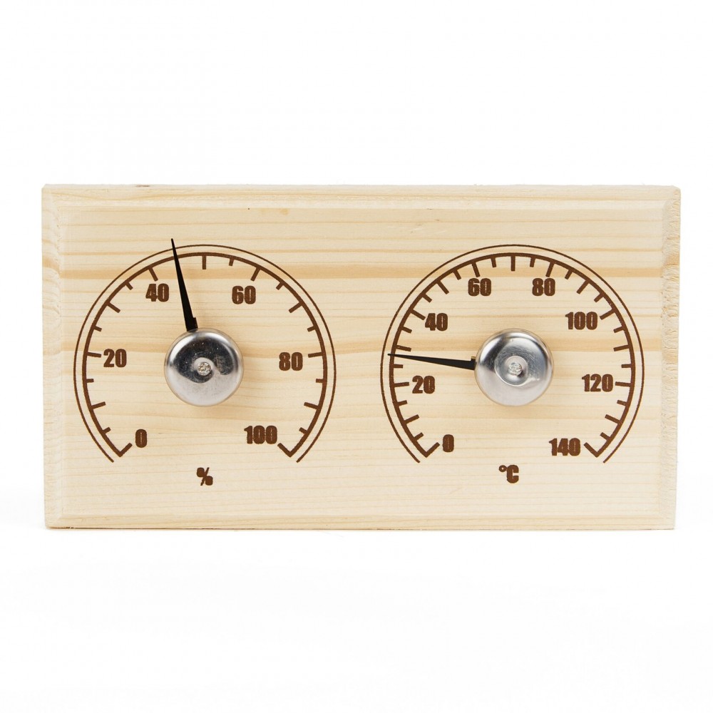 Термогигрометр деревянный прямоугольный СБО-2ТГ