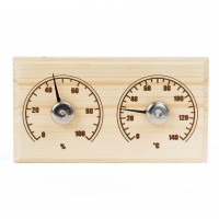 Термогигрометр деревянный прямоугольный СБО-2ТГ